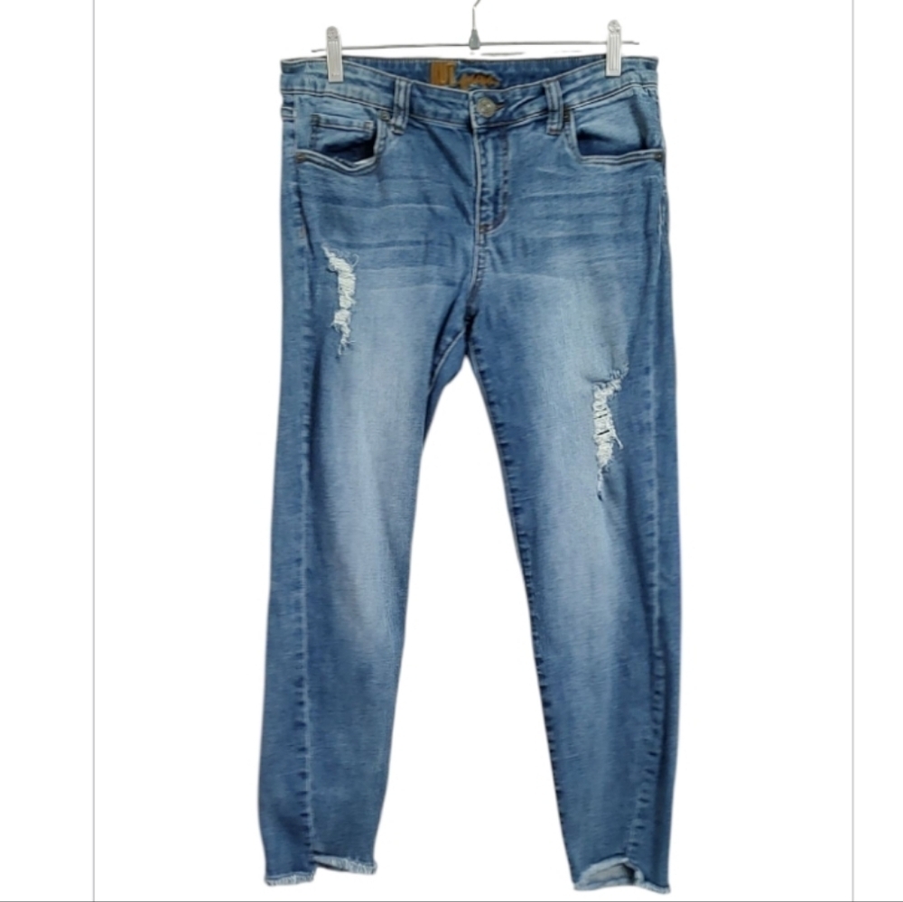 Kut from the Kloth Blue Distressed Jeans Size 10